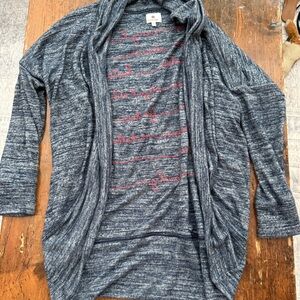 Sundry Heather Blue Open Cardigan